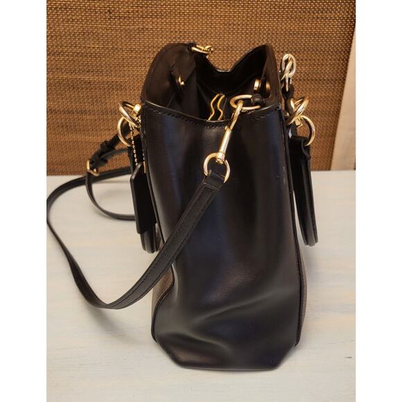 COACH Monogram Signature Brown and Black Bag Purse Satchel L1822-F39747 Women - Picture 4 of 16